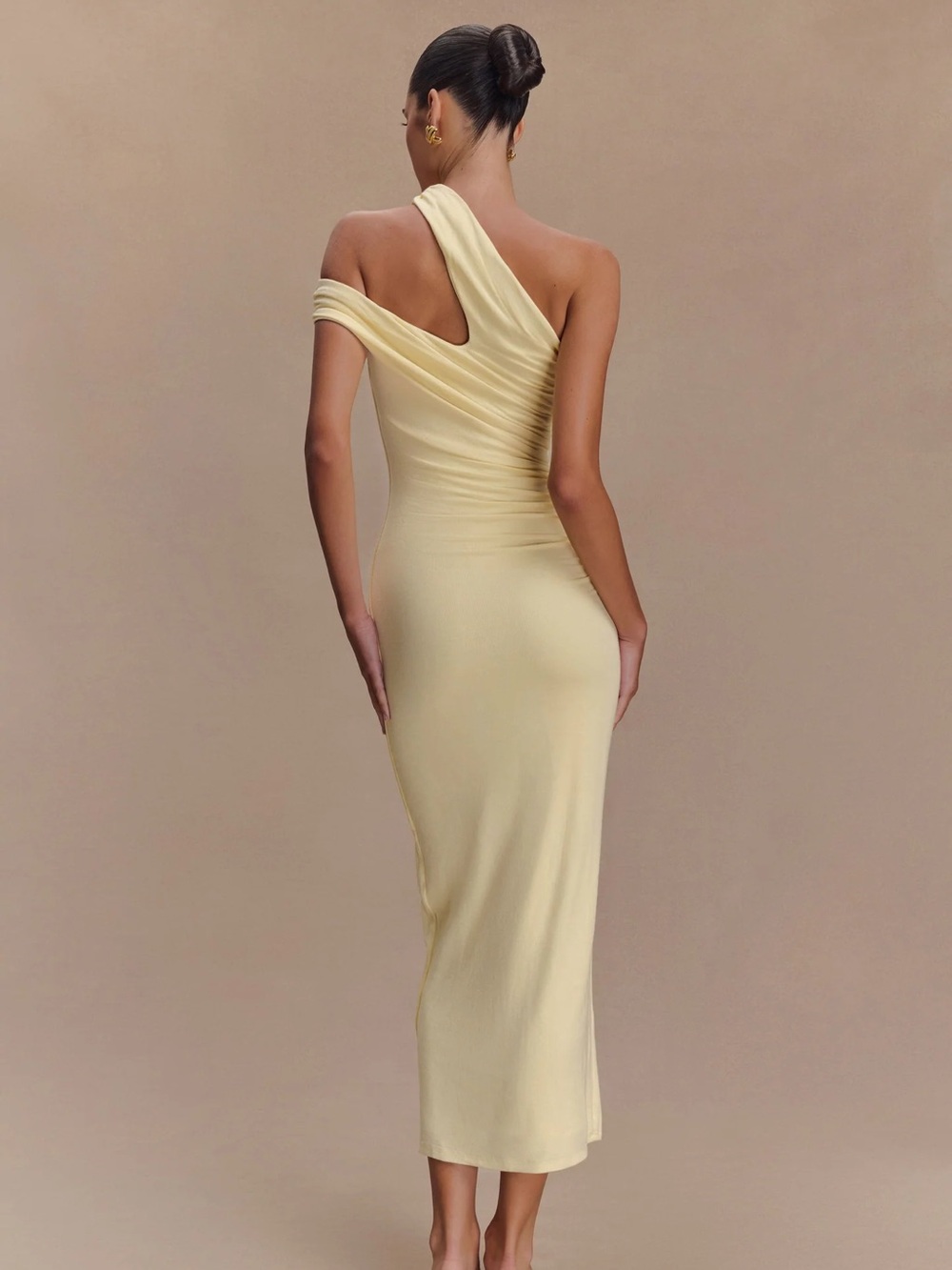 Meshki Yellow One Shoulder Dress - Picture 2 of 4